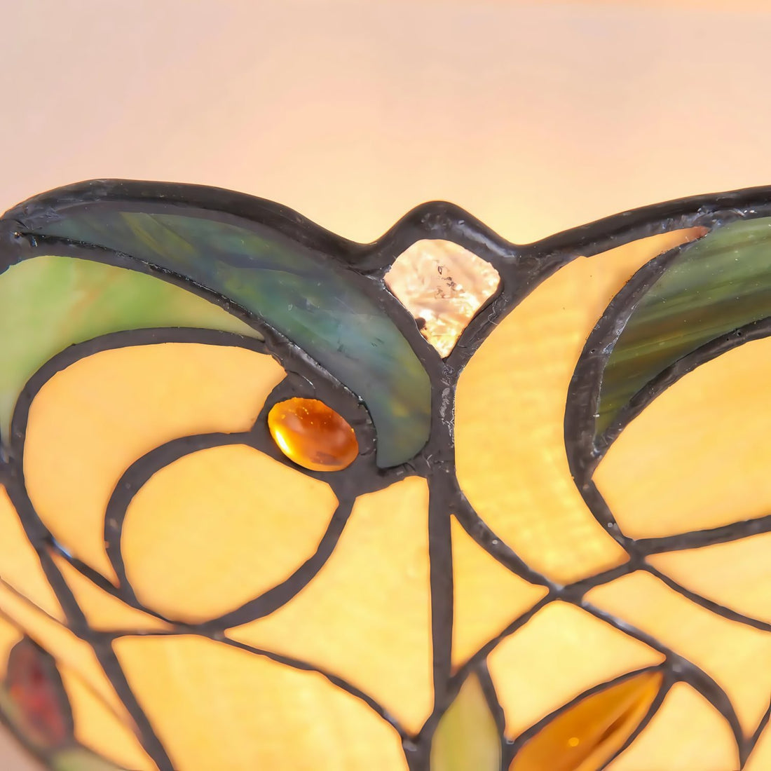 TF Jamelia Art Nouveau Wall Light with Bevelled Glass Shade – Metal Glass Fixture for Hallway or Bedroom