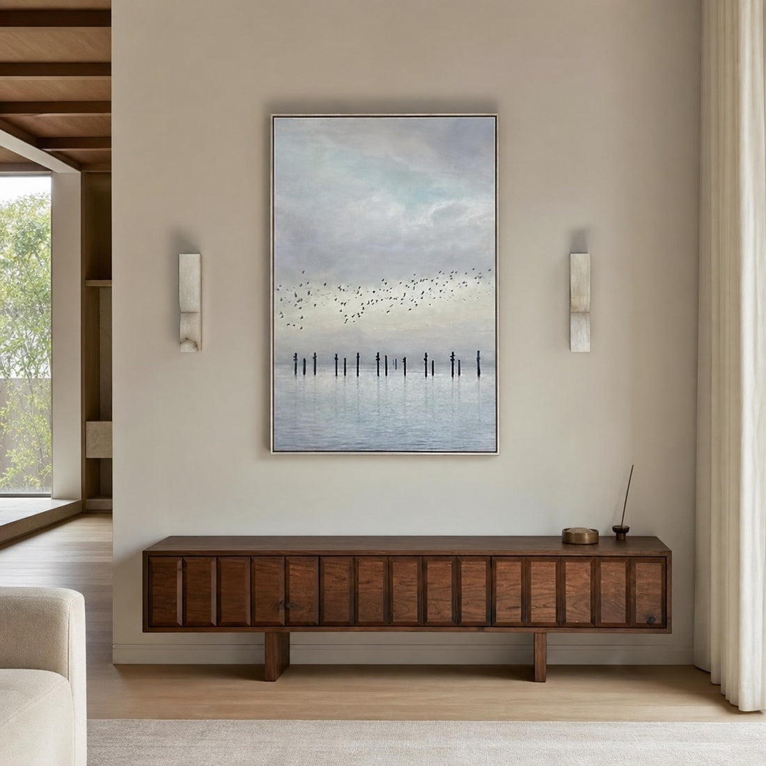 Modern Rectangular Alabaster Wall Lamp – Minimalist Sconce for Bedroom Hallway Living Room