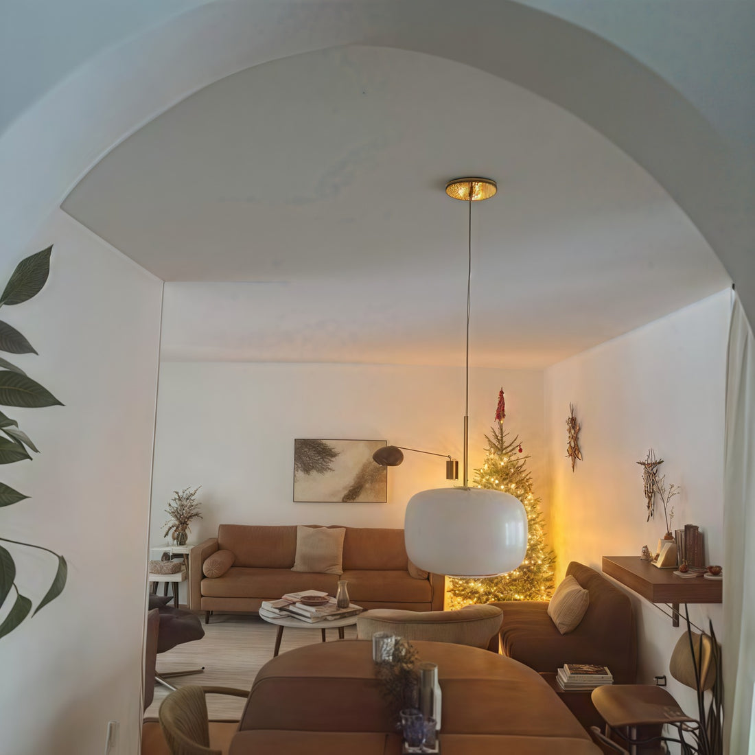 Lumivelle Pebble Pendant Light - Adjustable Glass Shade - Modern Lighting