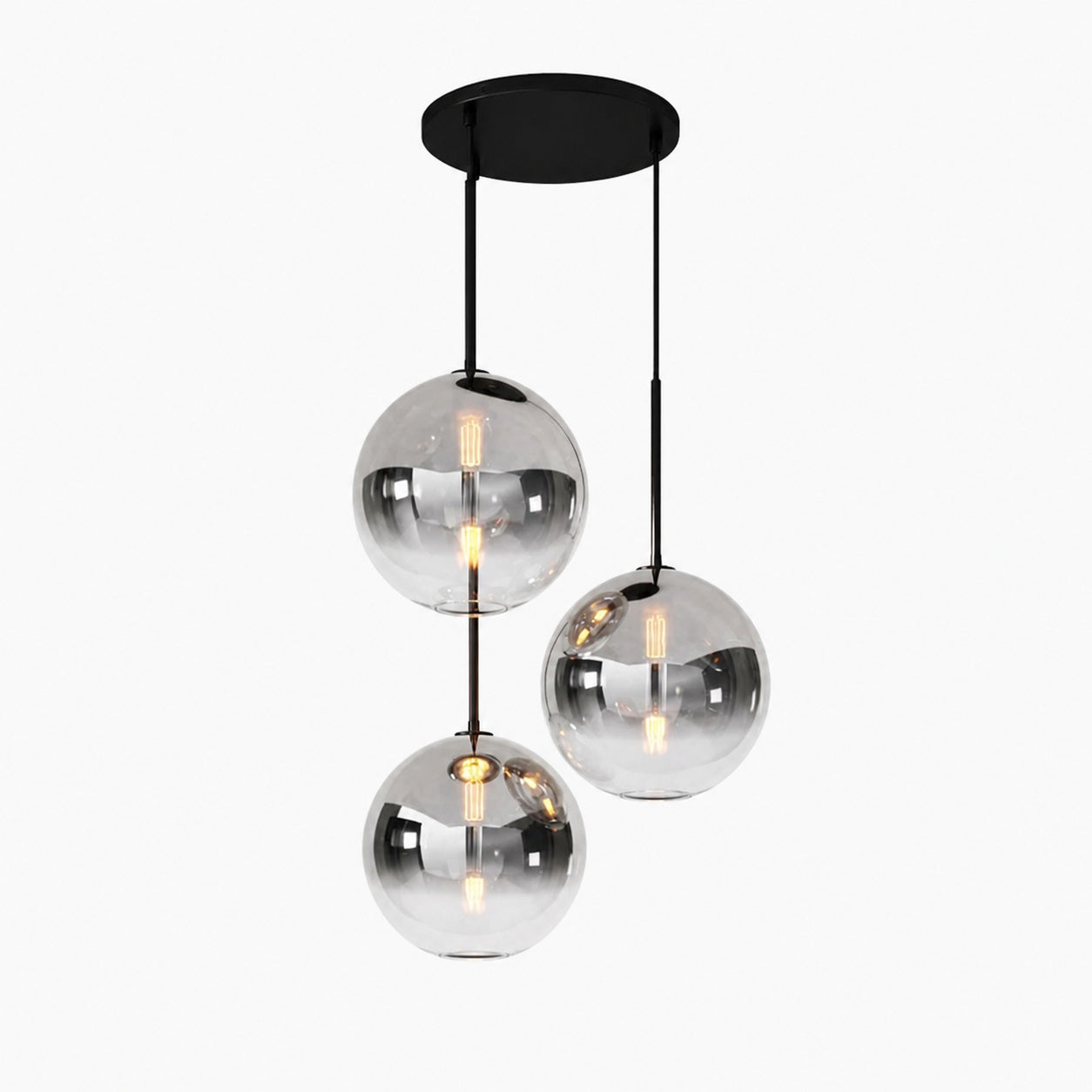 Selvion Minimalist Crystal Chandelier - Handcrafted Glass Sculptural Lighting Fixture