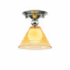 Light Yellow Glass Pendant Light With Chrome Canopy