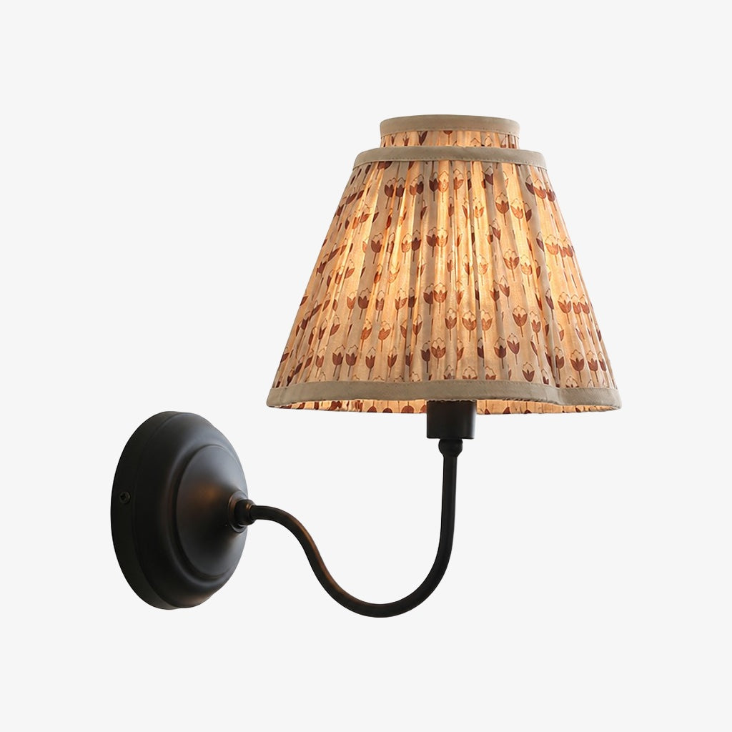 Solmire Contemporary Fabric Wall Sconce Fabric Metal Wall Light for Bedroom and Hallway Study Room