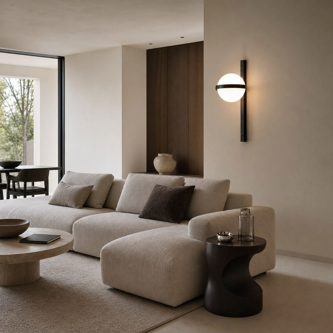 Globe Shade Minimalist Wall Lamp for Indoor and Outdoor Spaces