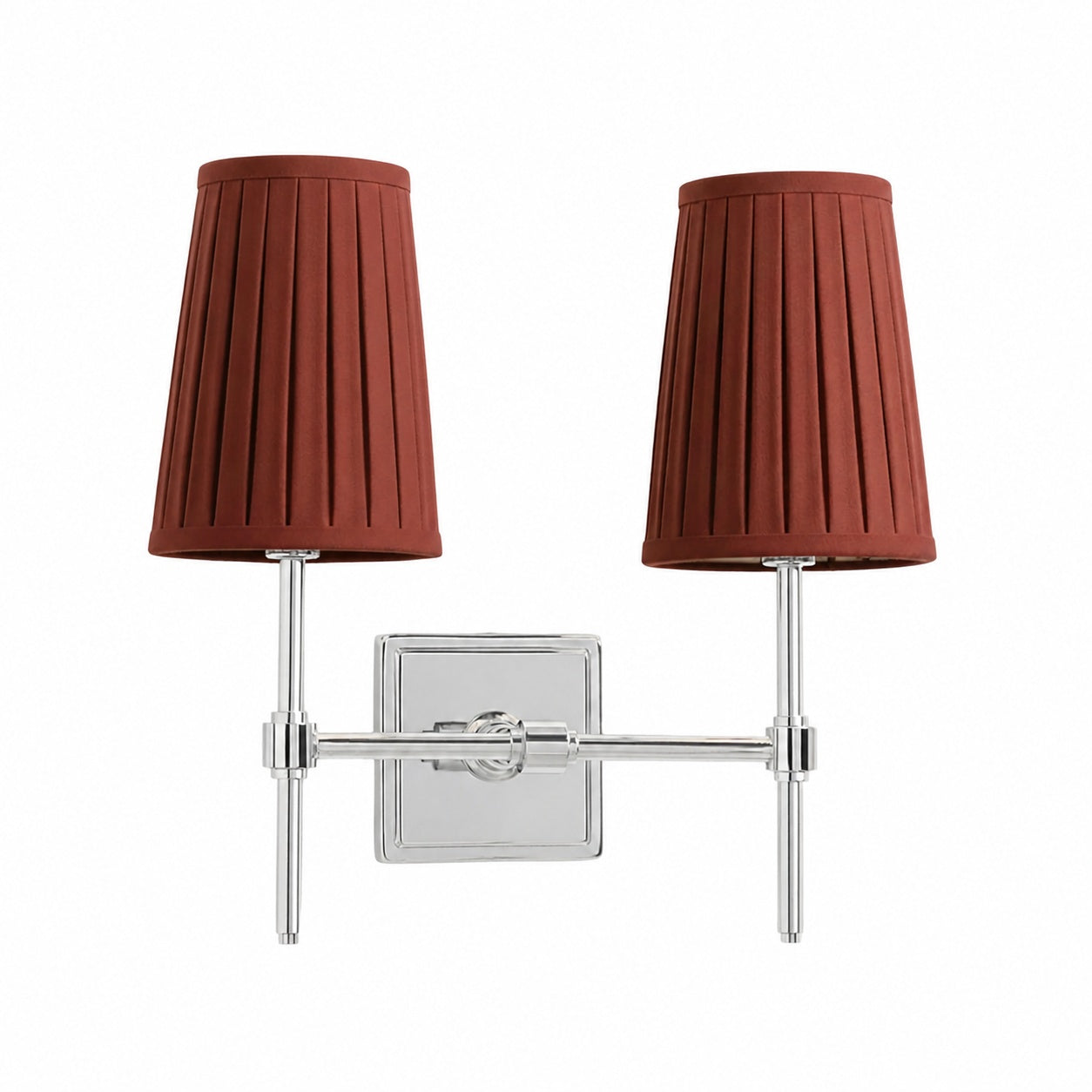 Derlina White Linen Shades Wall Lamp – Retro Metal Multi-Head Lighting Fixture