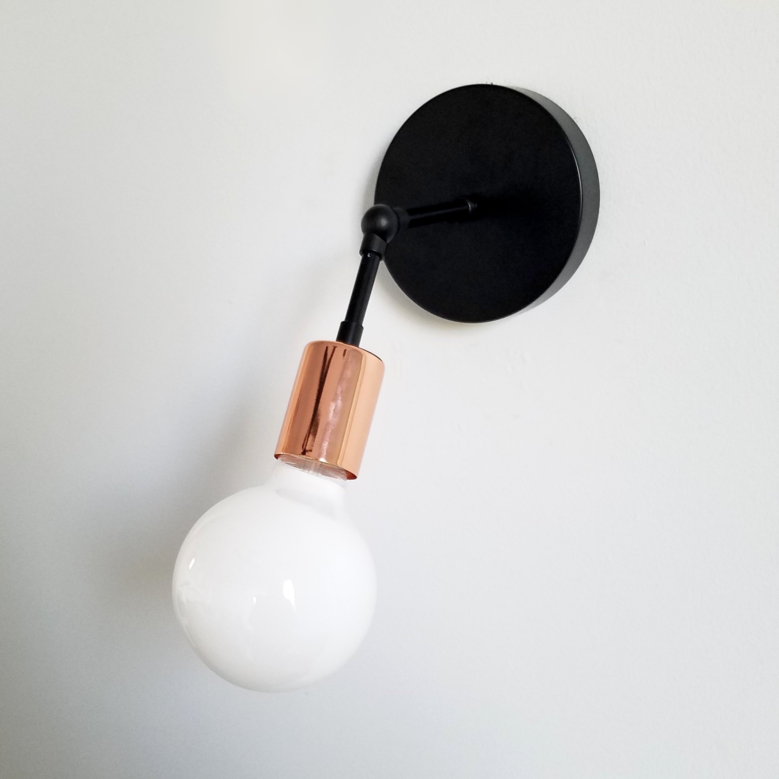 Black Swivel Functional Wall Sconce - Stylish Bedroom & Bathroom Accent