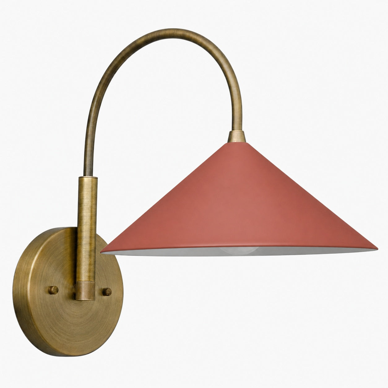 Curva Metal Vintage Wall Sconce  - Elegant Cone Shade for Bedrooms