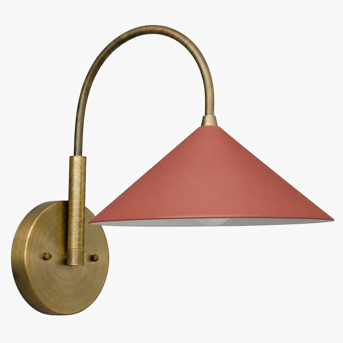 Curva Metal Vintage Wall Sconce  - Elegant Cone Shade for Bedrooms