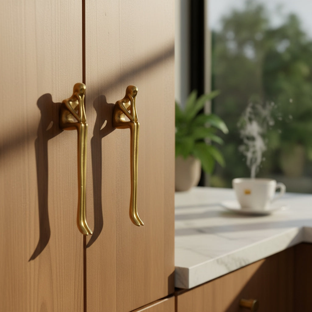 Verlitho Artful Minimalist Cabinet Handle Pull - Closet Doors Handle