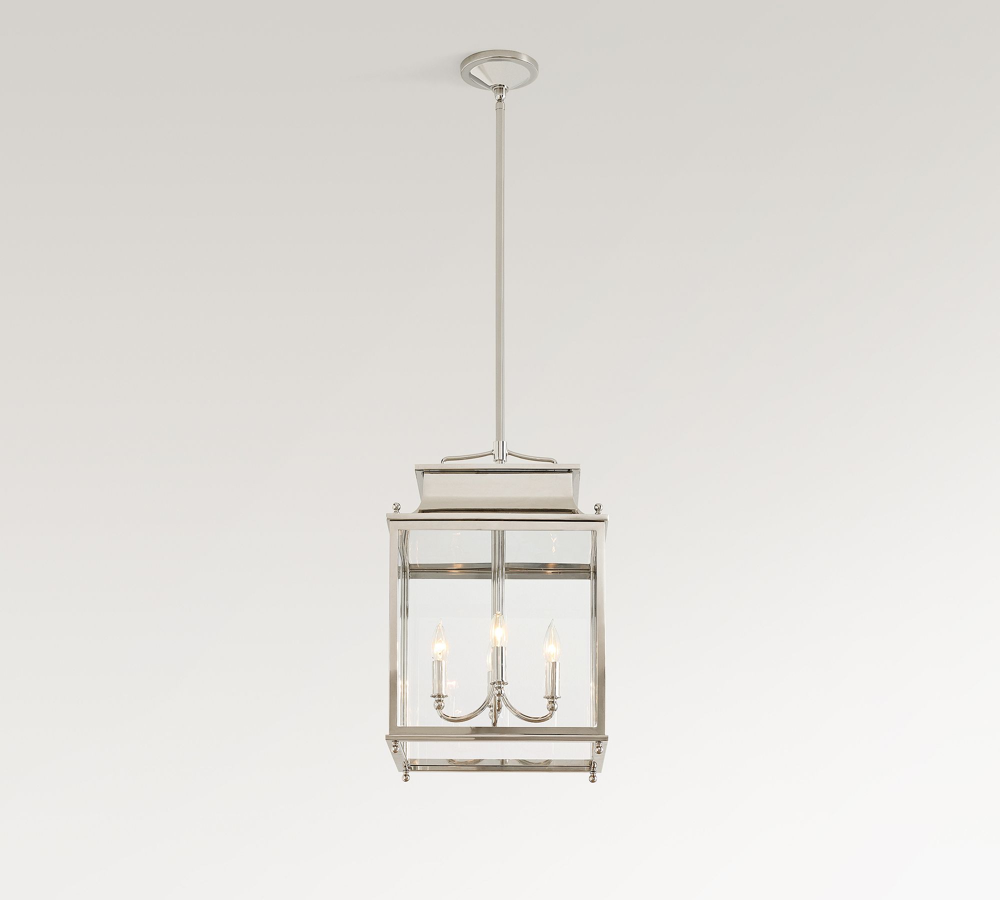 Yolvira Modern Outdoor Lantern Pendant - Metal Hanging Light for Exteriors