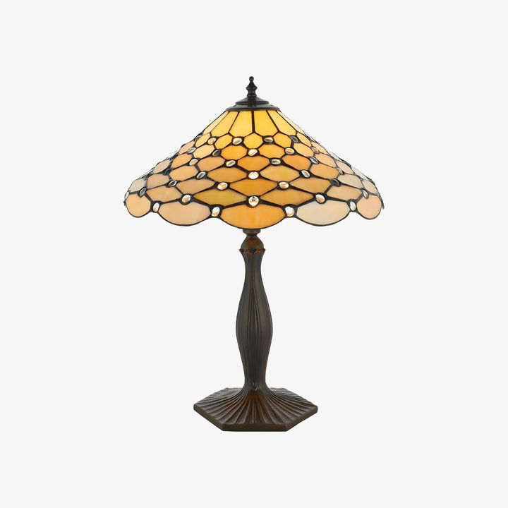 TF Pearl Stained Glass Table Lamp - Bedroom and Living Room Ambient Light