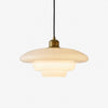 Opalisse Art Deco Pendant Light – Milk Glass Dome Ceiling Lamp for Dining Room U25