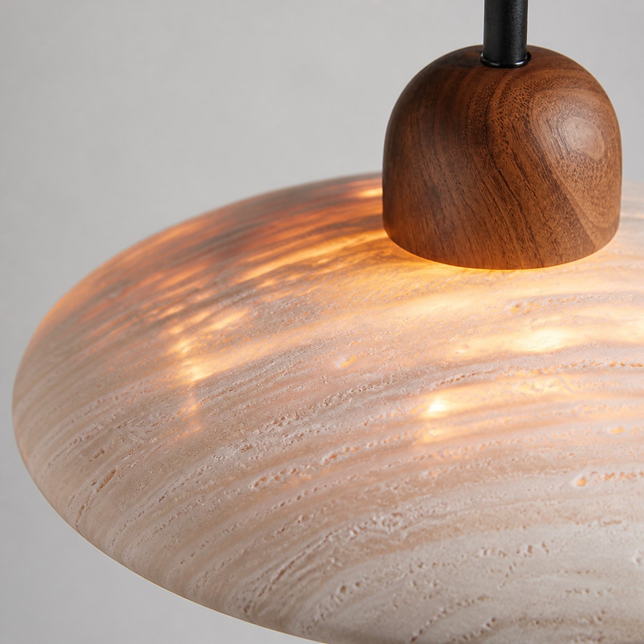Discra Minimalist Sculptural Circular Wall Lamp —  Natural Style Wall Fixture for Hallway and Bedroom U18
