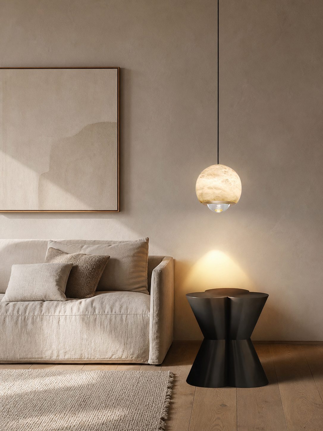 Ferox Alabaster Pendant Light