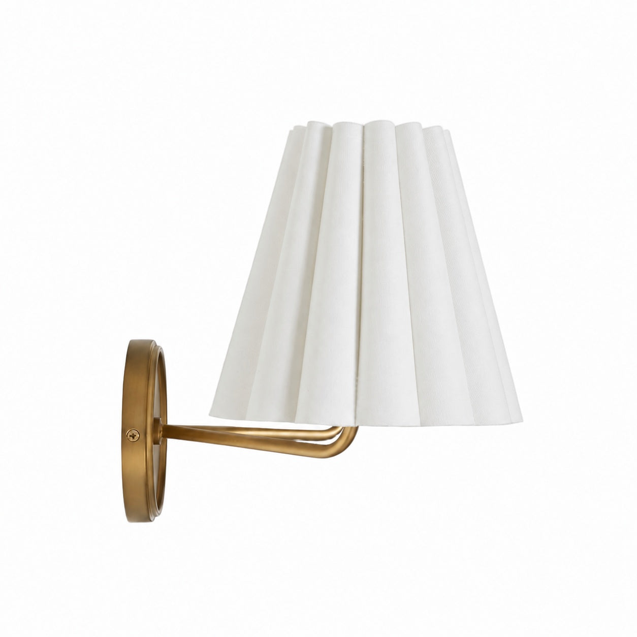 Ruffmeto Fabric Wall Sconce – Featuring Pleated Detailing on a Sculptural Metal Frame for Study or Hallway