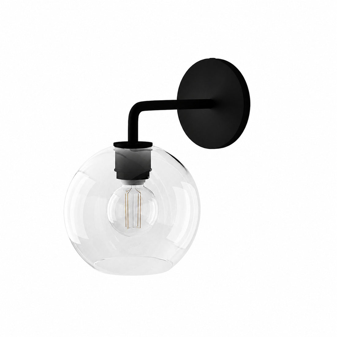 Selvion Artistic Globe Sconce Light - Handcrafted Glass Sculptural Wall Fixture