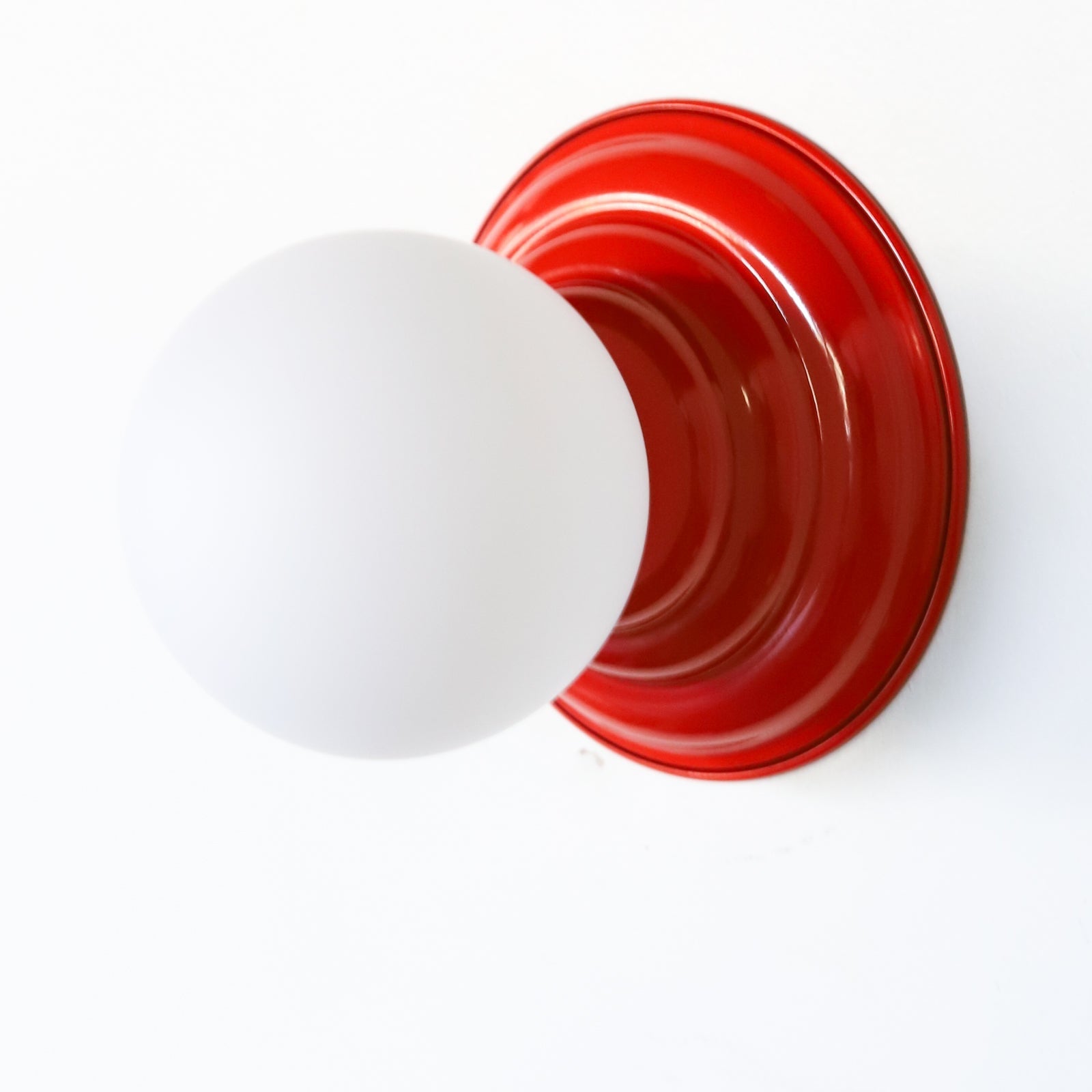 Retro Flushmount Ceiling Light or Wall Sconce - Minimalist Glass Globe