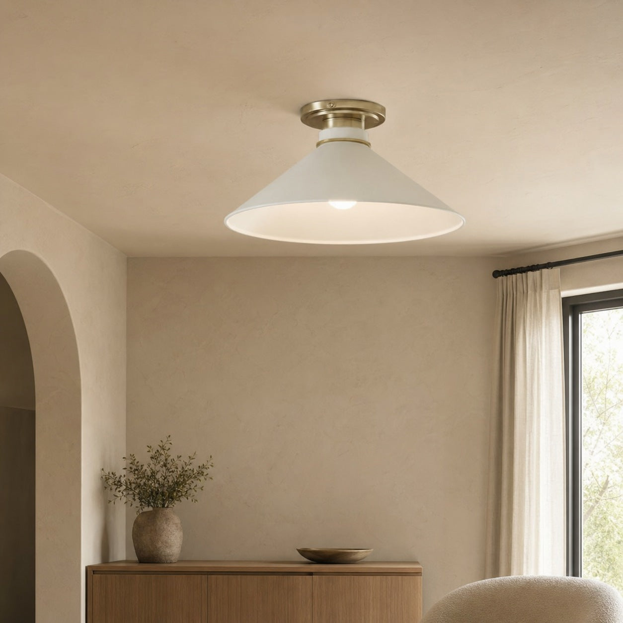 Aurenza Timeless Flush Mount Light - Farmhouse Design with Simple Elegant Charm