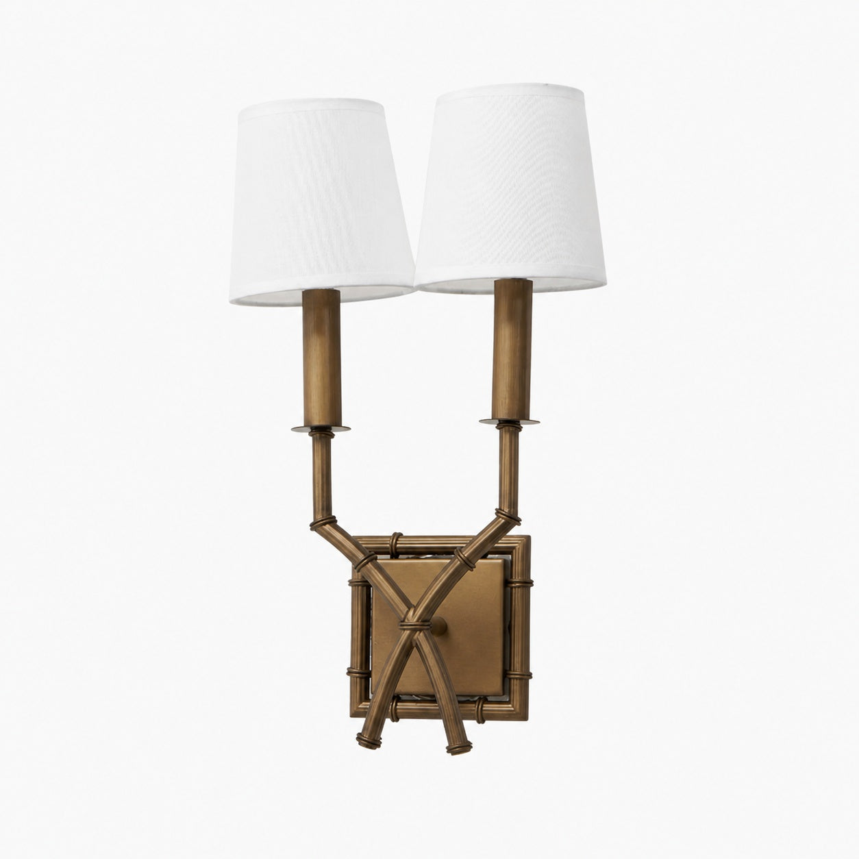Double Arm Bamboo Sconce