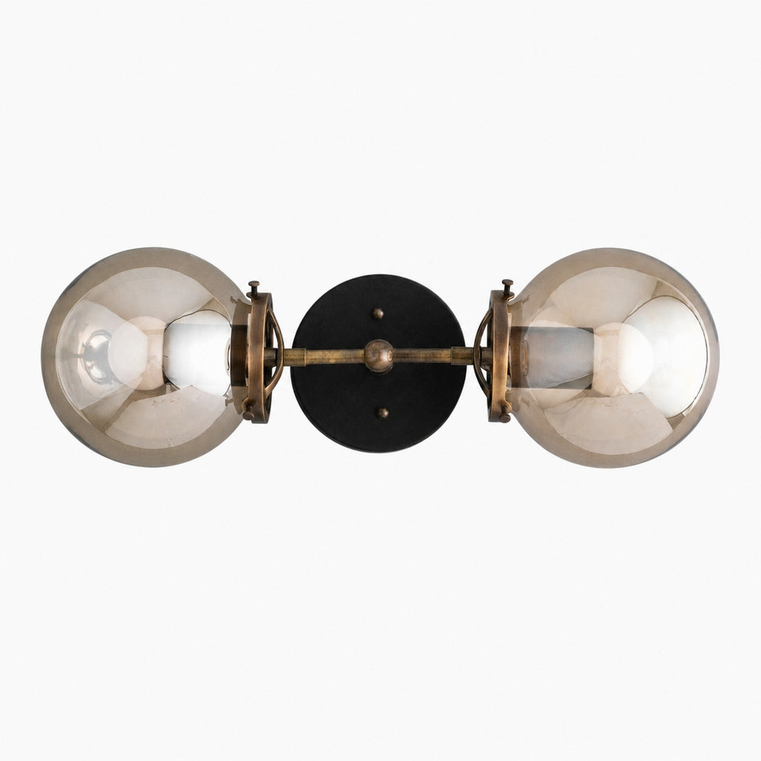 Lumio Globe Double Globe Vanity Wall Light - Rustic Farmhouse Bathroom Wall Fixture