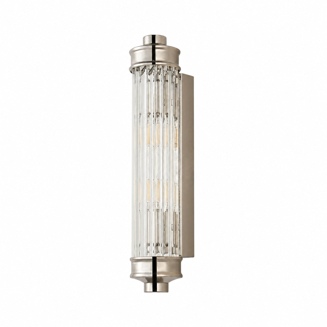 Bravira Ribbed Cylindrical Glass Wall Sconce - Modern Nordic Wall Light for Hallway and Living Space U03
