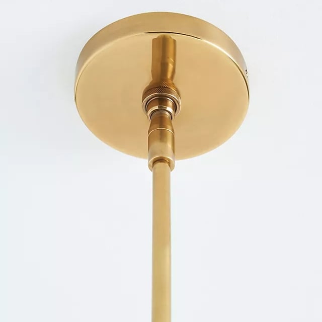 Ruchee Chandelier – Layered Fabric Shade Brass Ceiling Light for Dining or Living Spaces