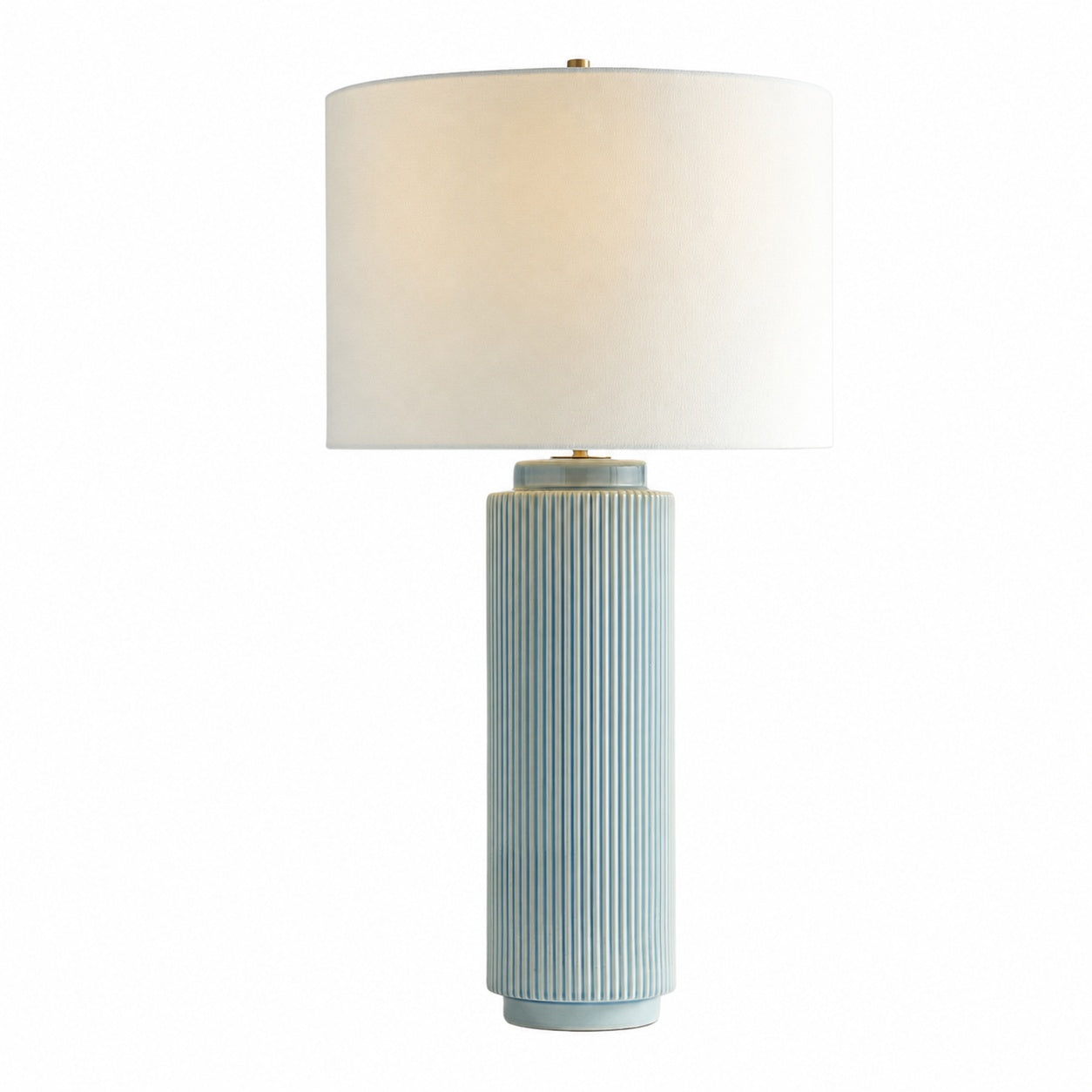Ceruna Minimalist Ceramic Table Lamp - Ceramic Base With A Linen Lampshade