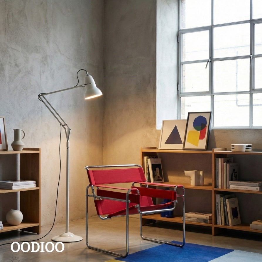 Original 1227 Classic Adjustable Floor Lamp with Slim Lines for Reading Areas