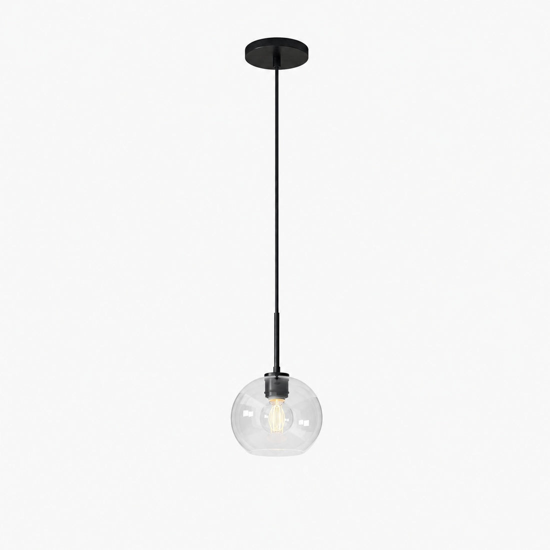 Selvion Sculptural Globe Pendant Light - Modern Glass Pendant Lamp - Sleek Design