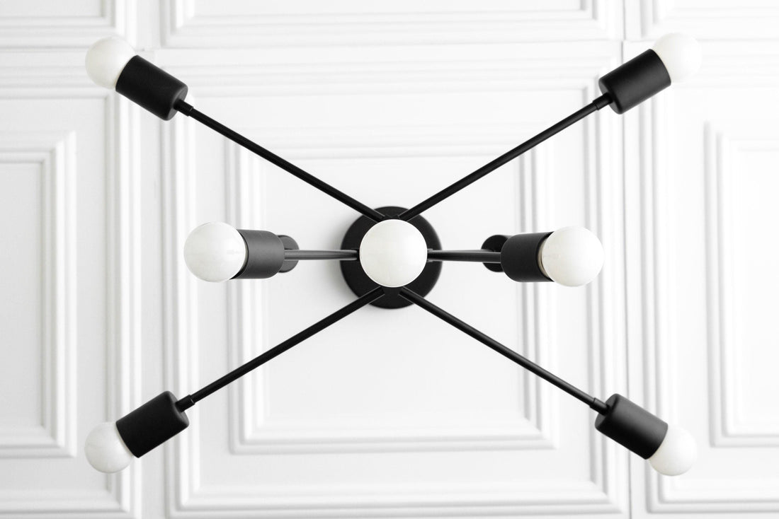 Mobilux Line Modern Chandelier - Mid Century Ceiling Light Fixture