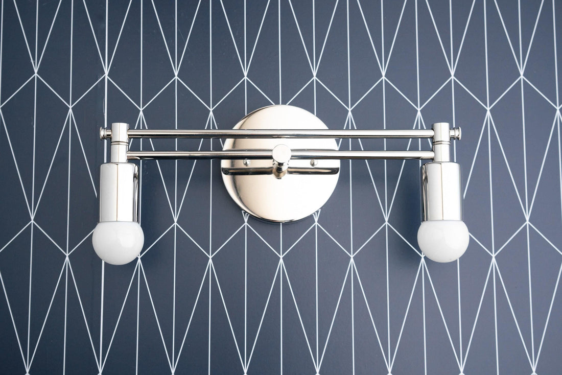 Lumen Elegant Multi Light Vanity Fixture – Art Deco Inspired Bathroom Wall Lamp