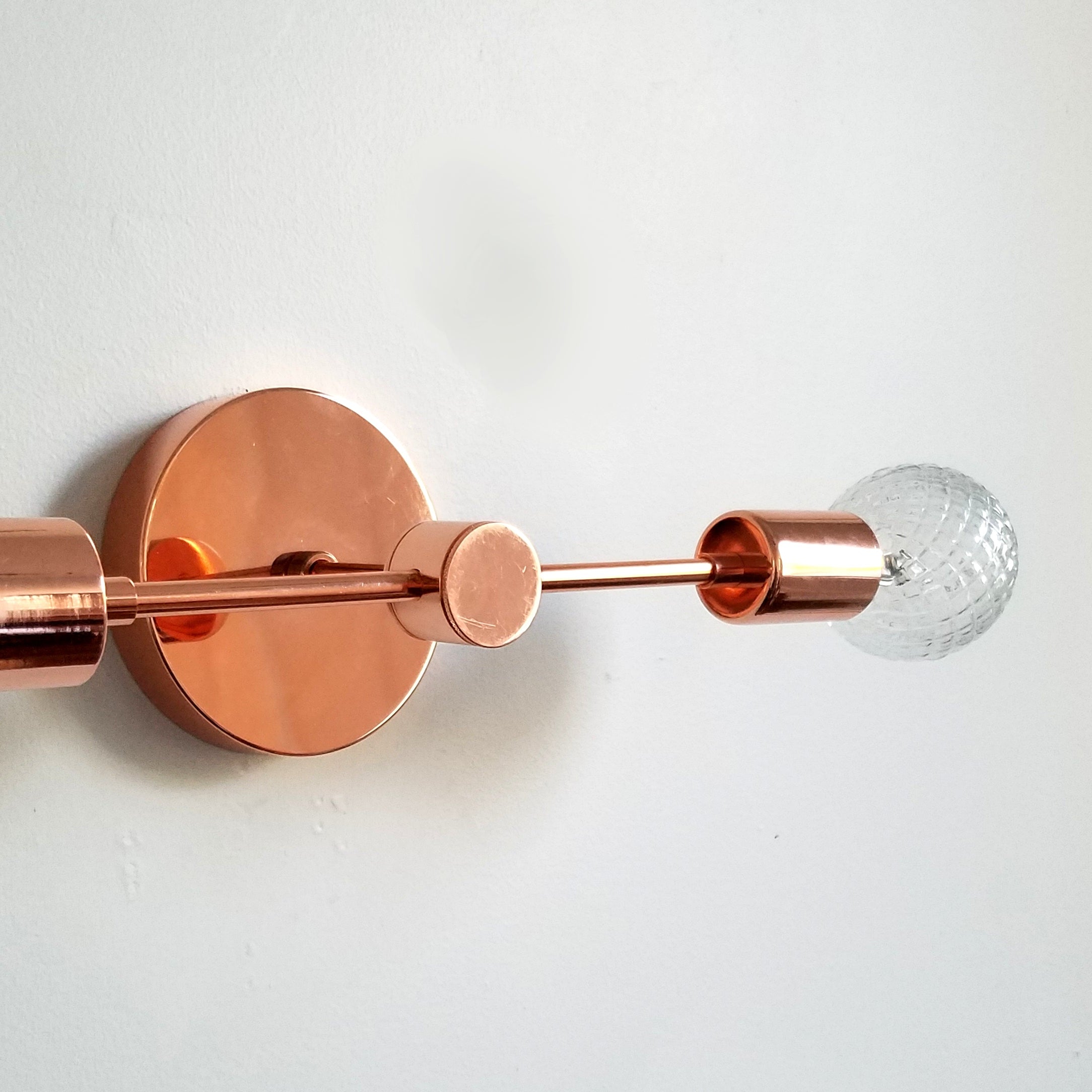 Modern Copper Wall Light - Bedroom, Hallway & Bathroom Accent