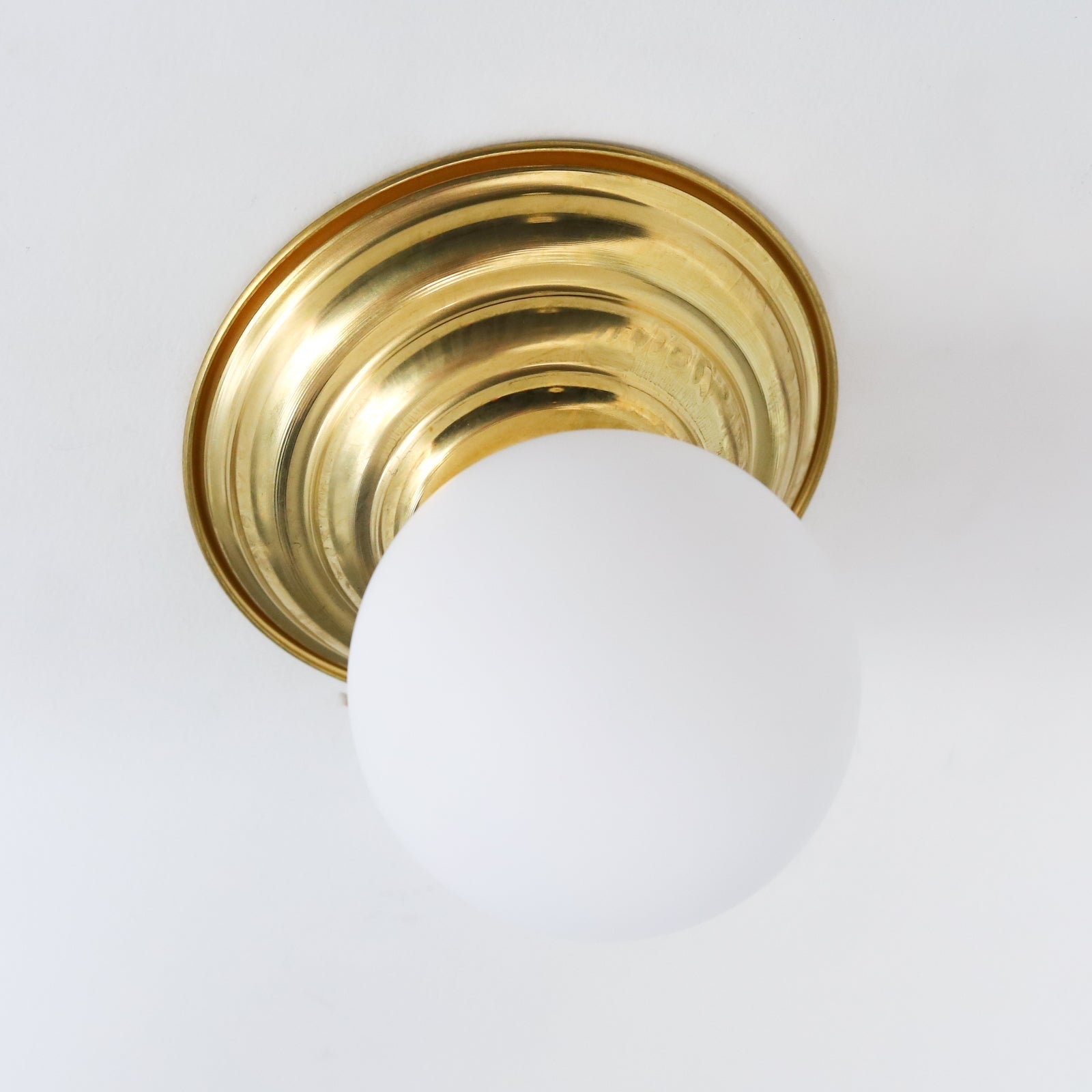 Retro Flushmount Ceiling Light or Wall Sconce - Minimalist Glass Globe