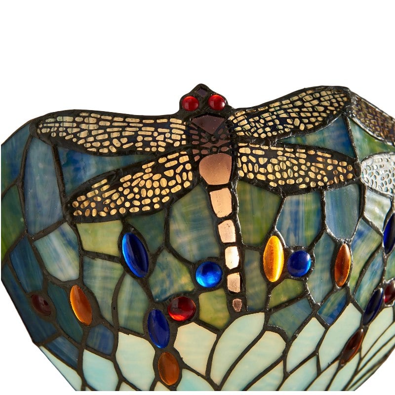 TF Dragonfly Pattern Wall light – Classic Hand-Cut Stained-Glass for Hallways & Bedrooms