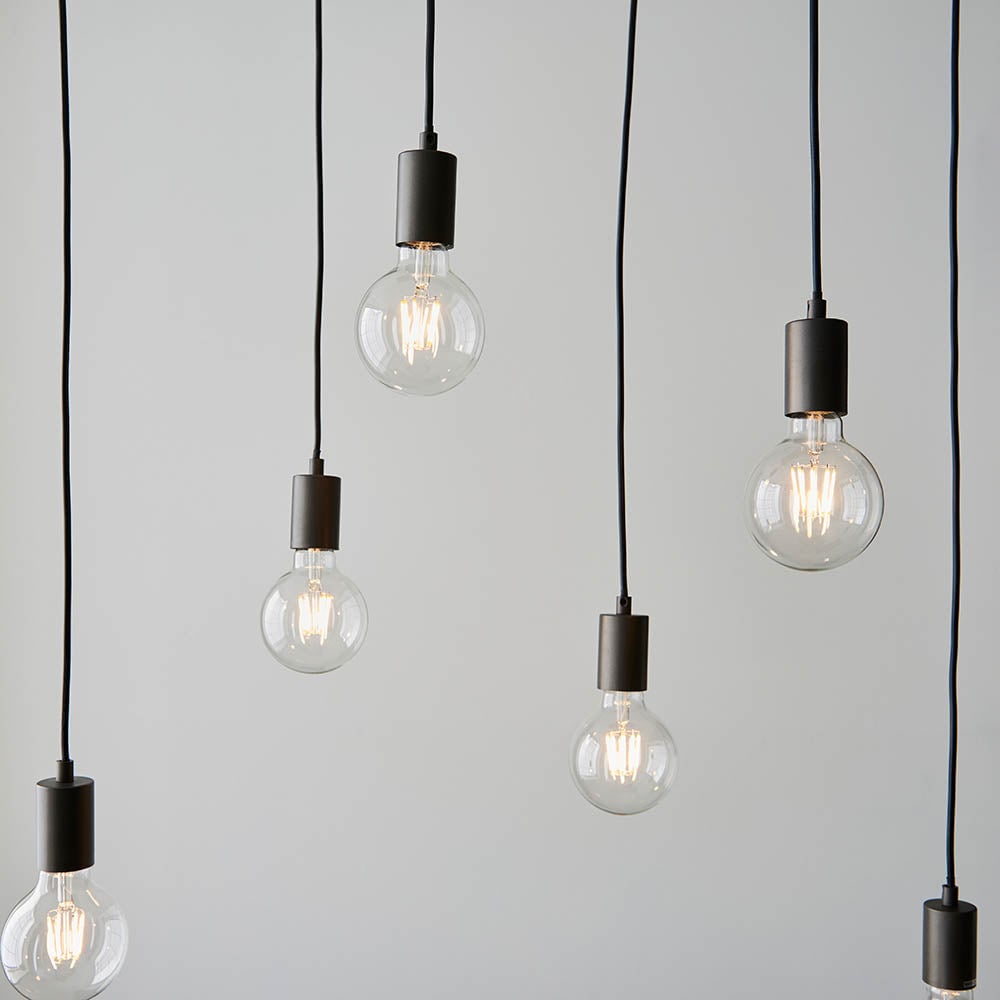 Vornix 6-Light Linear Pendant - Timber Beam Modern Industrial Fixture for Kitchen Island Dining Room
