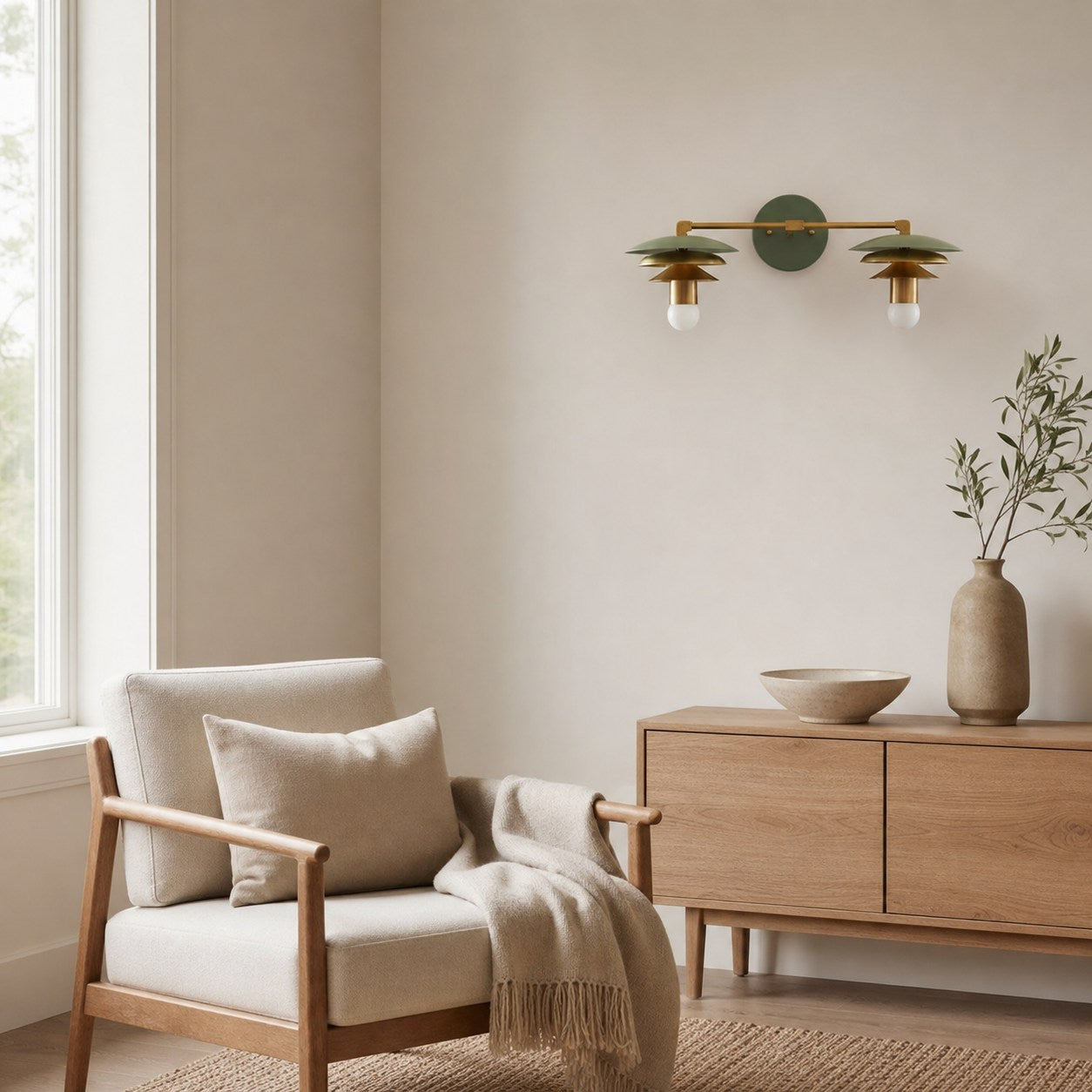 Artivo Layered Brass Vanity Light - Modern Sleek Style Home Bath Accent