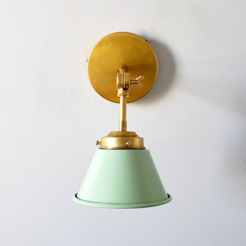 Modern Cone With Elegant Swivel Mechanism Brass Wall Lamp