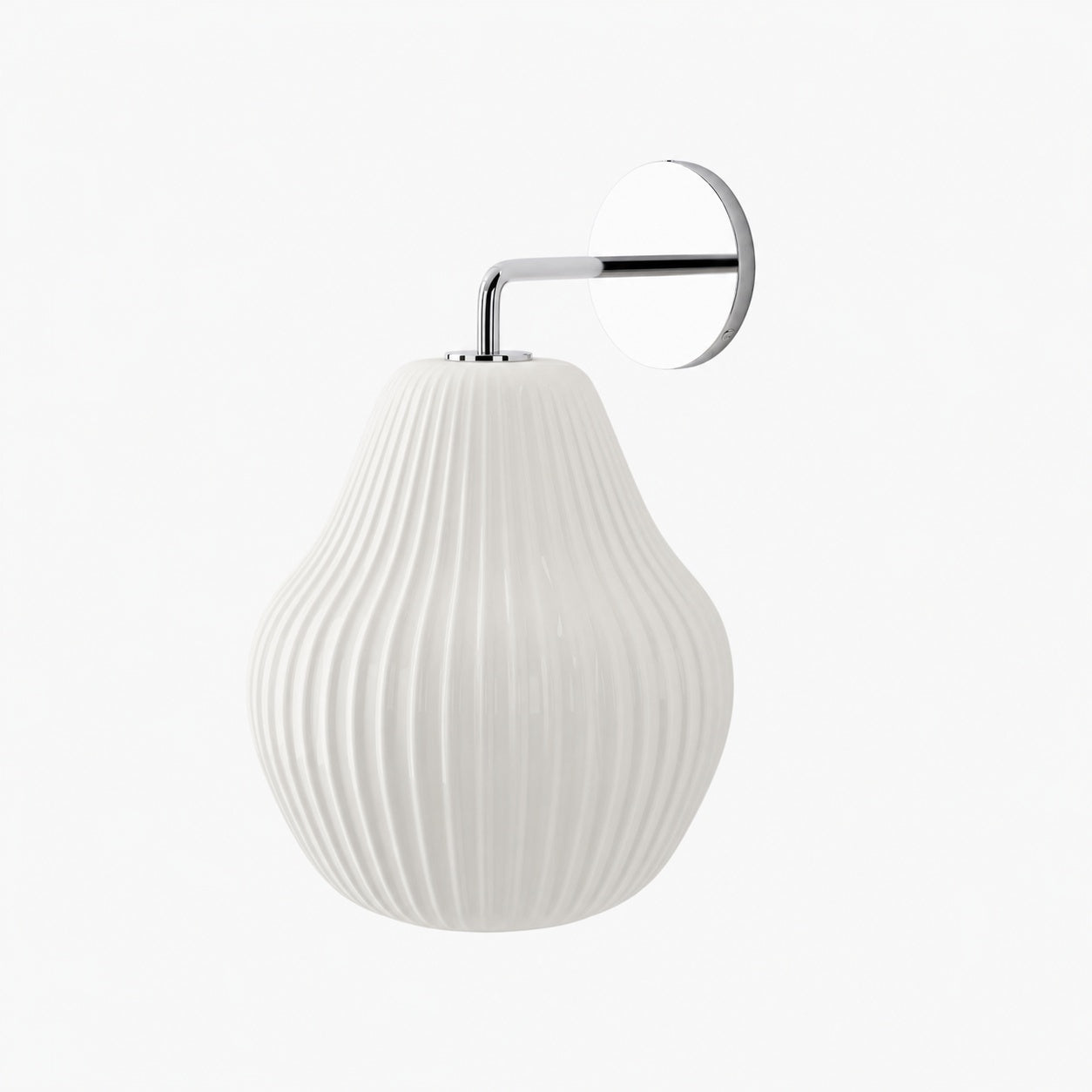 Rivrona Ribbed Glass Wall Sconce - Elegant Modern Lighting for Hallway & Bedroom