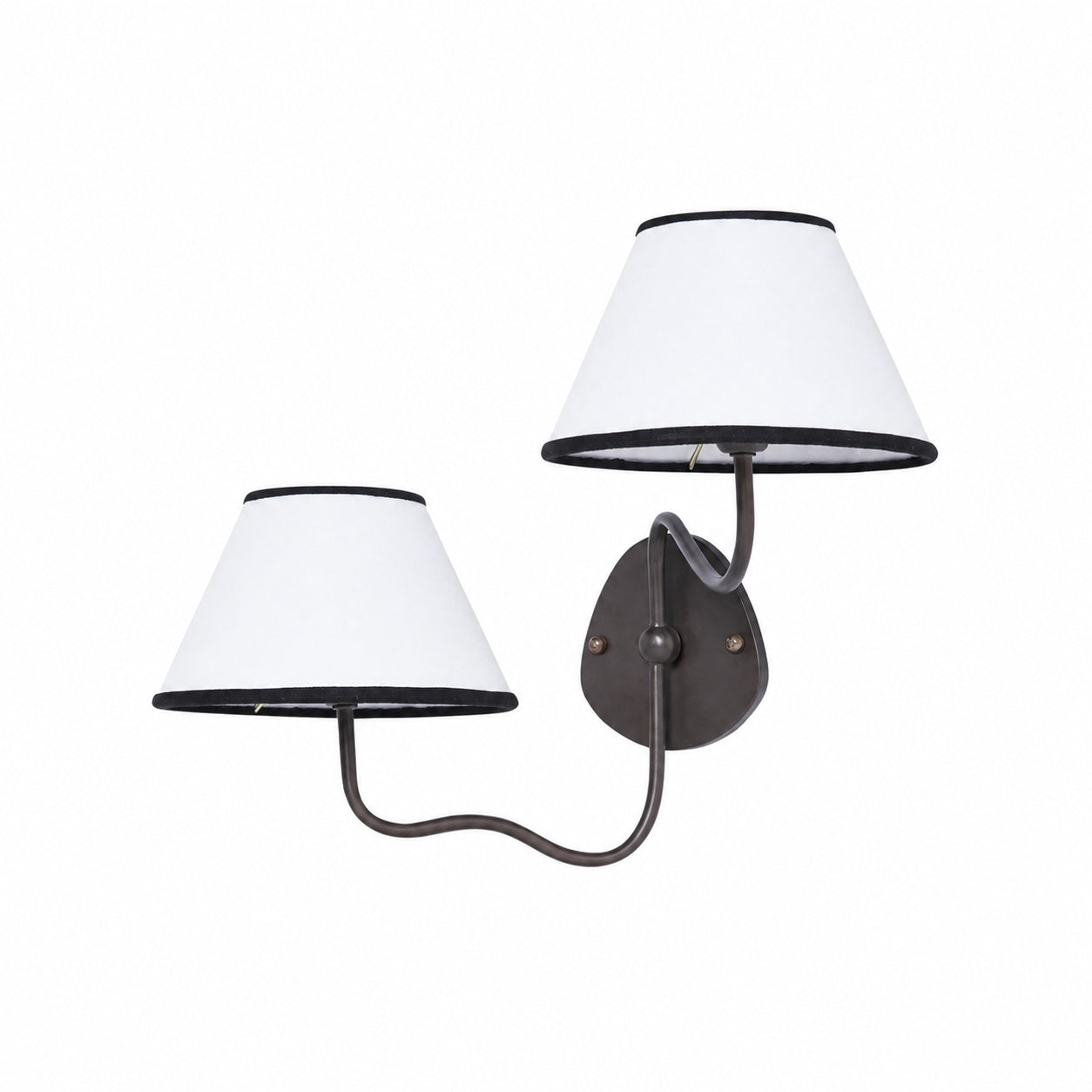 Kulo Fabric Wall Light – Modern Double Arm Linen Wall Sconce for Living Room