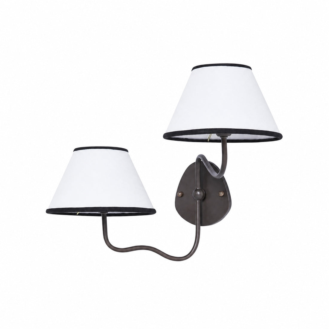 Kulo Fabric Wall Light – Modern Double Arm Linen Wall Sconce for Living Room