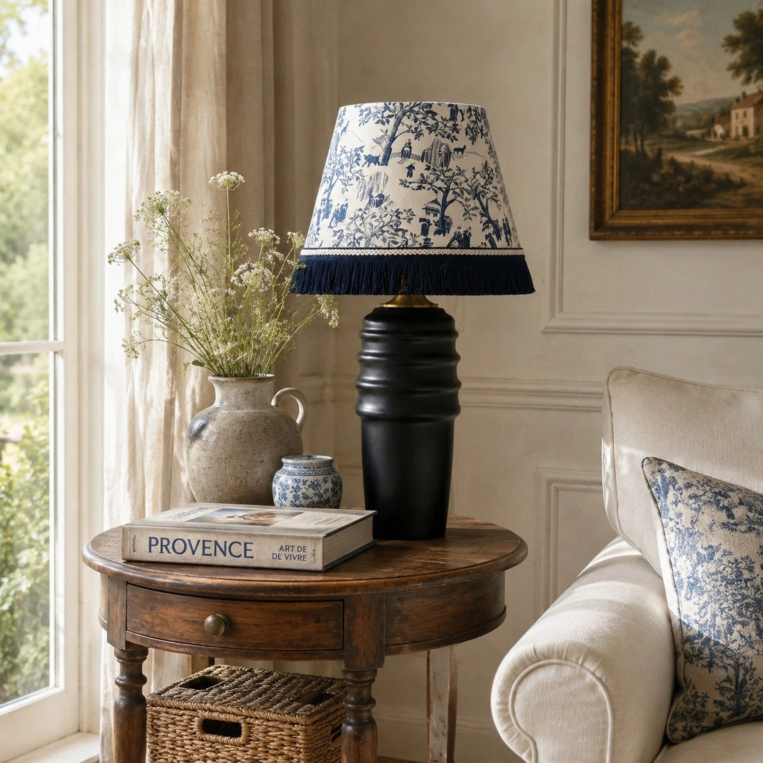 Embroidered Ceramic Table Lamp