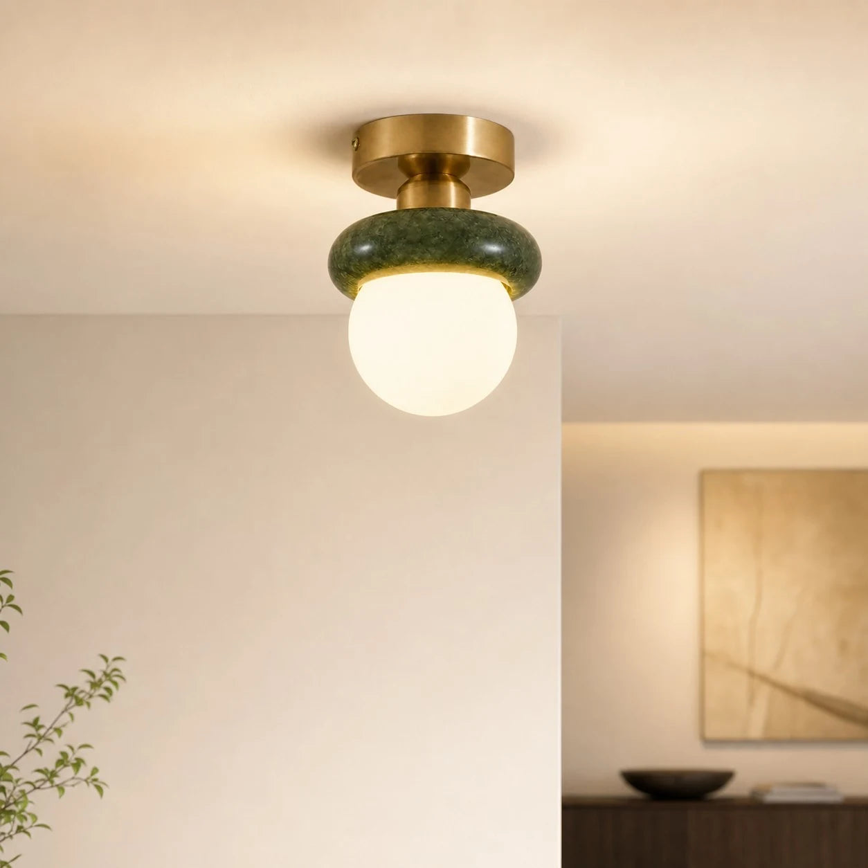 Jade Flush Mount Ceiling Lamp