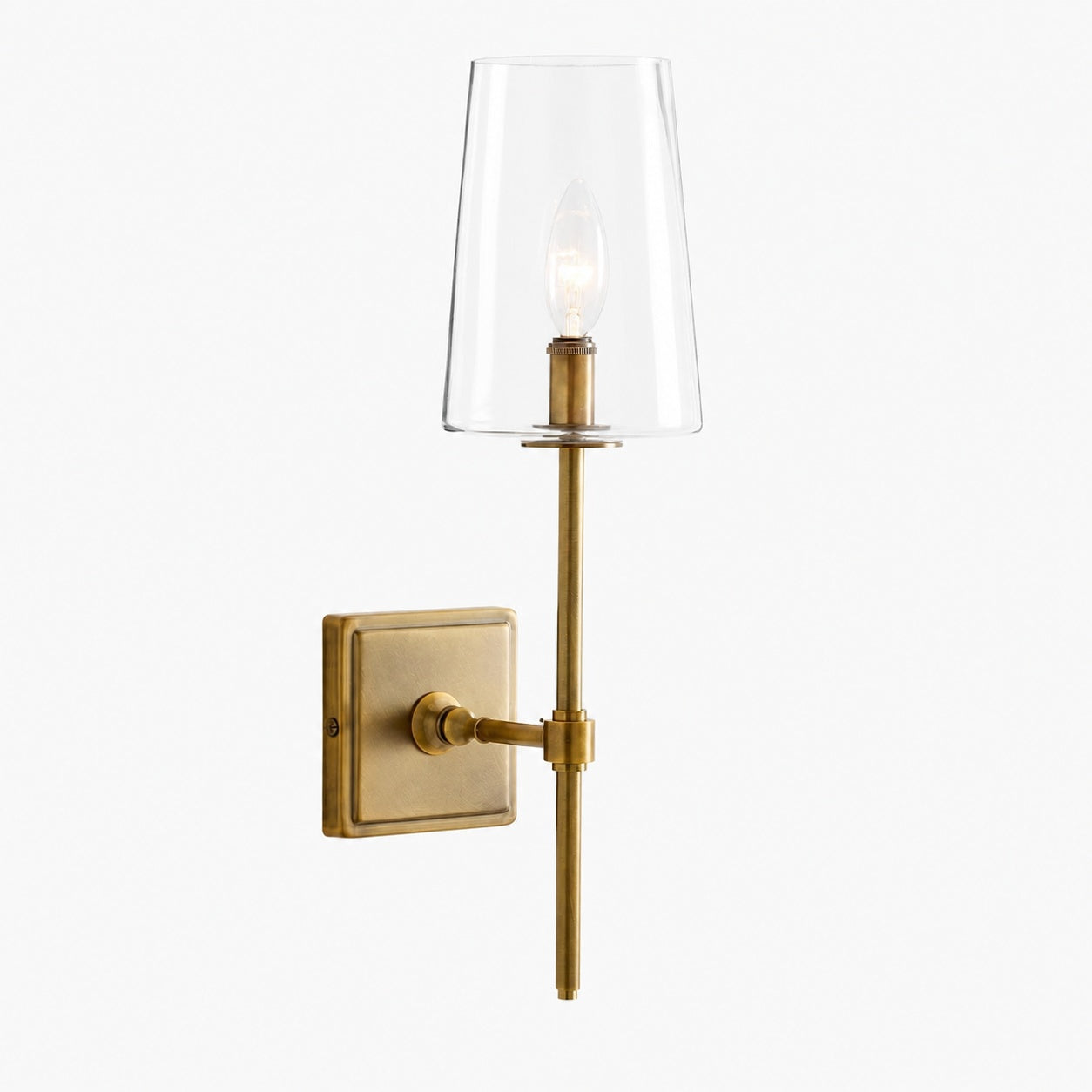 Derlina Multi-Head Candlestick Clear Glass Wall Lamp – Retro Metal Sconce