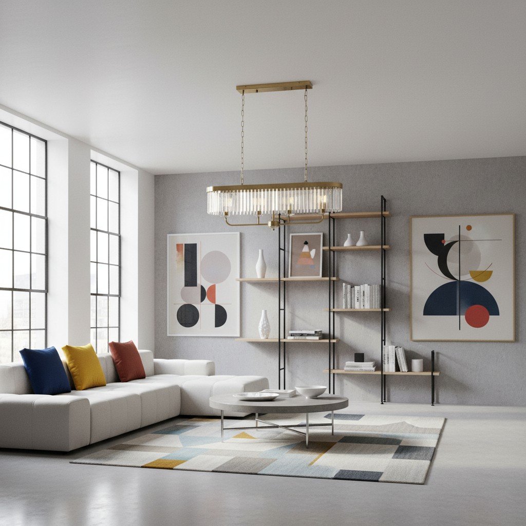 Beveline 4-Light Linear Ceiling Pendant With Cut Faceted Glass - Sleek Metal Frame For Dining