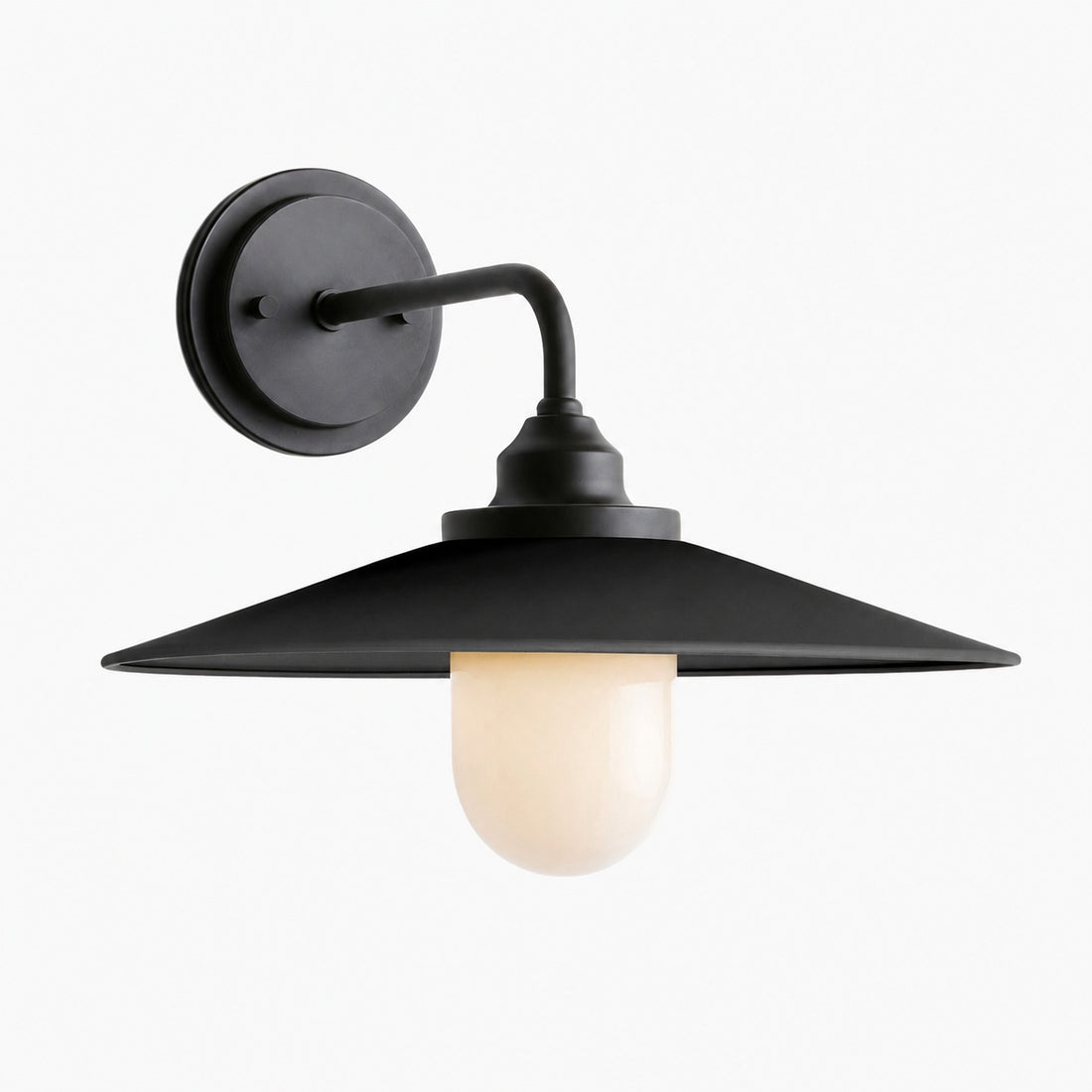 Cordax Utility-Inspired Wall Sconce - Metal and Glass for Indoor Outdoor Decor