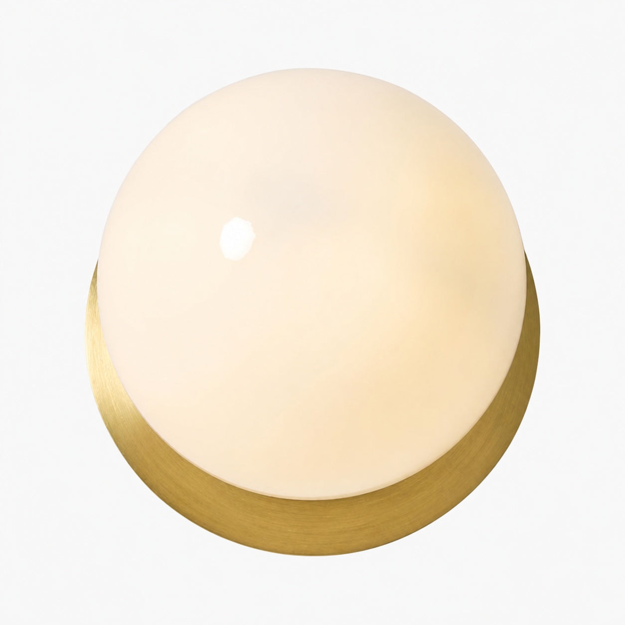 Rivolence Wall Sconce – Antique Brass Milk Glass Light