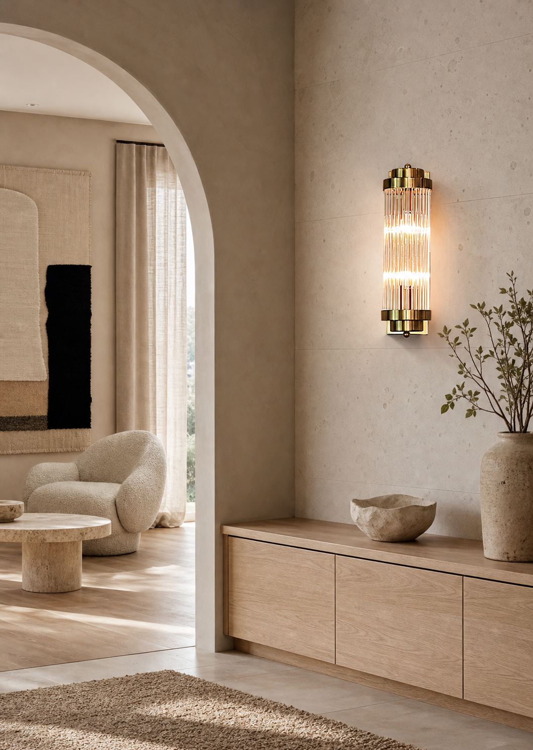 Pillar Offset Wall Lamp