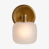 Lirra Frosted Glass Wall Sconce – Modern Minimalist Metal-Finish for Bathroom or Dressing Table