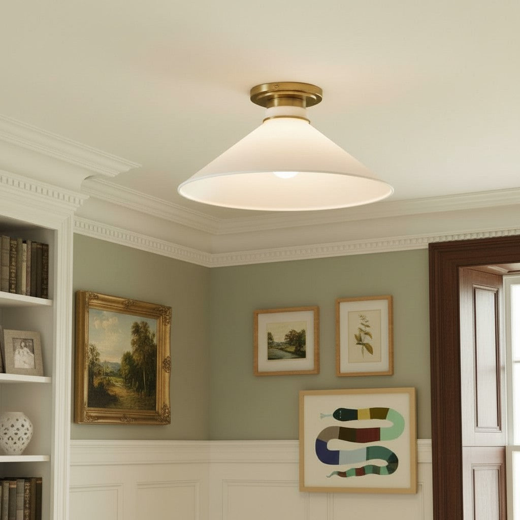 Aurenza Timeless Flush Mount Light - Farmhouse Design with Simple Elegant Charm