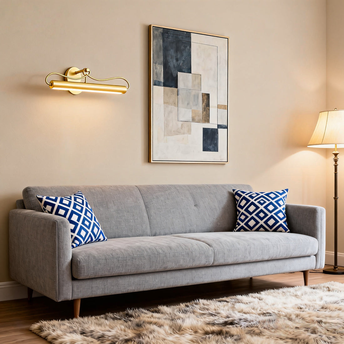 Aurix Picture Light Sconce with Curved Arm Design - Elegant Wall Lighting for Art and Living Spaces