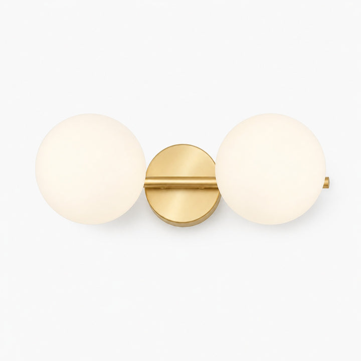 Gold Milk Glass Vanity Light